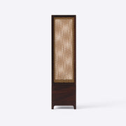 Twilight Collection Ebony and Bamboo Marquetry Standing Incense Holder