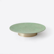 Eggshell Lacquer Round Tray, Green