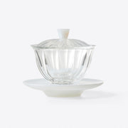 Jade-Colored Melon Glass Tea Set