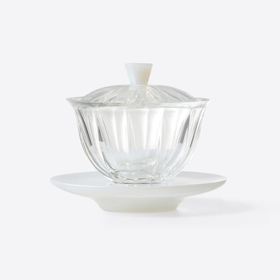 Jade-Colored Melon Glass Tea Set