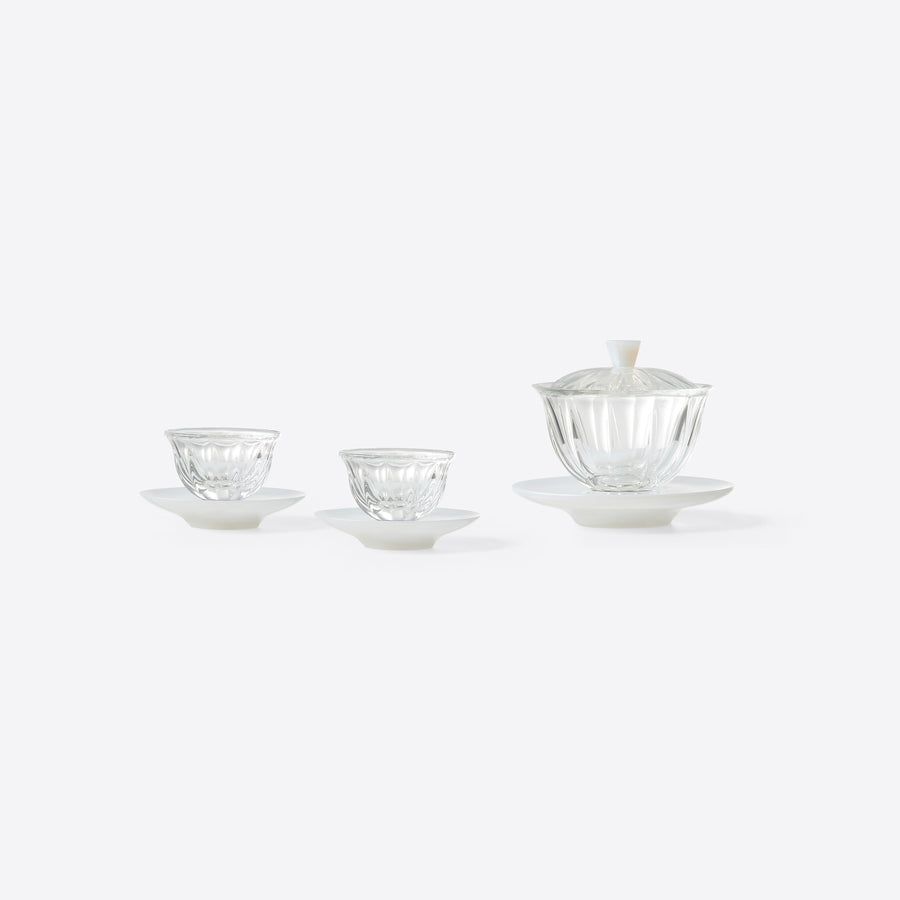 Jade-Colored Melon Glass Tea Set
