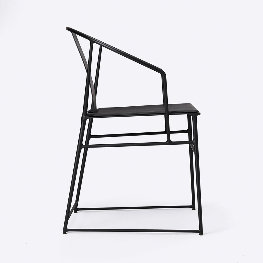 Da Tian Di Collection Carbon Fiber Arm Chair, Matte Black