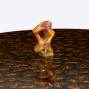 Xipi Lacquer with Shoushan Soapstone Handle Serving Container, Black and Gold