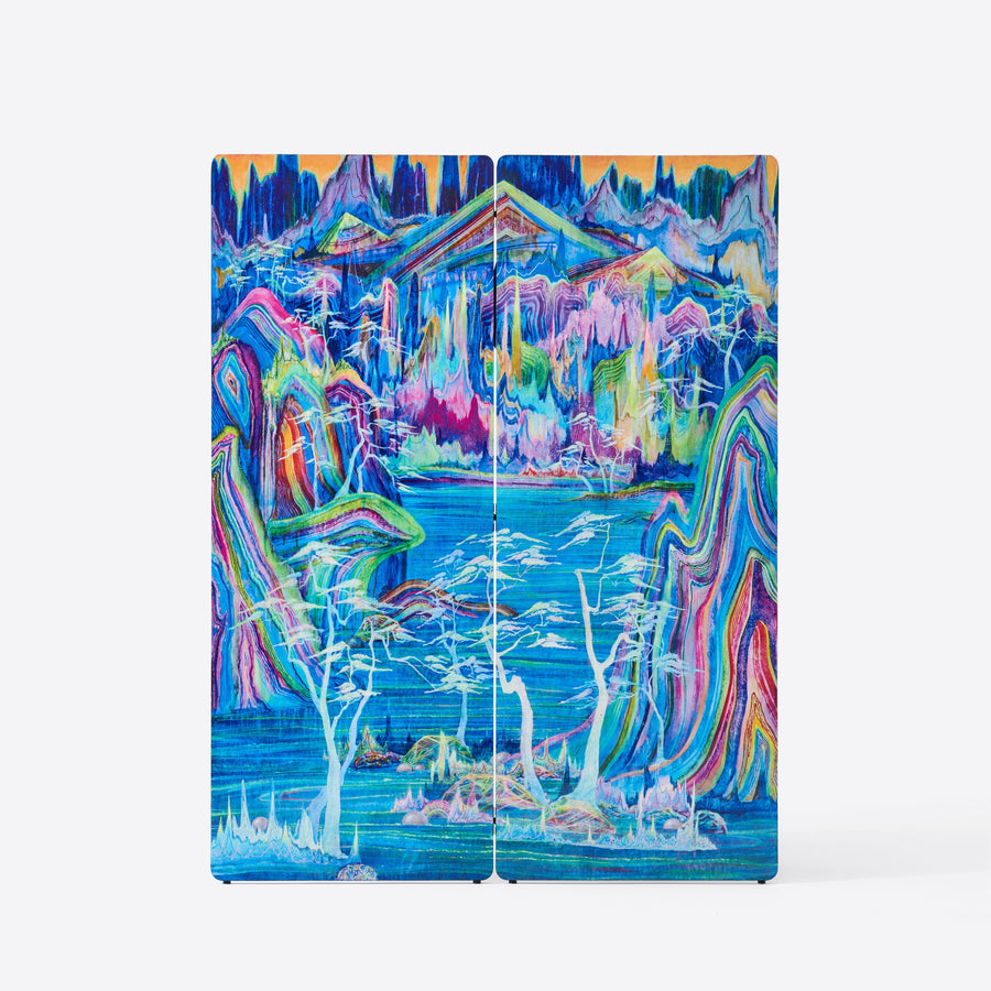 Huang Yuxing Carbon Fiber 2 Panel Screen, Scene of China