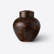 Gan Er'ke Xipi Lacquer Tea Leaf Container, Black and Gold