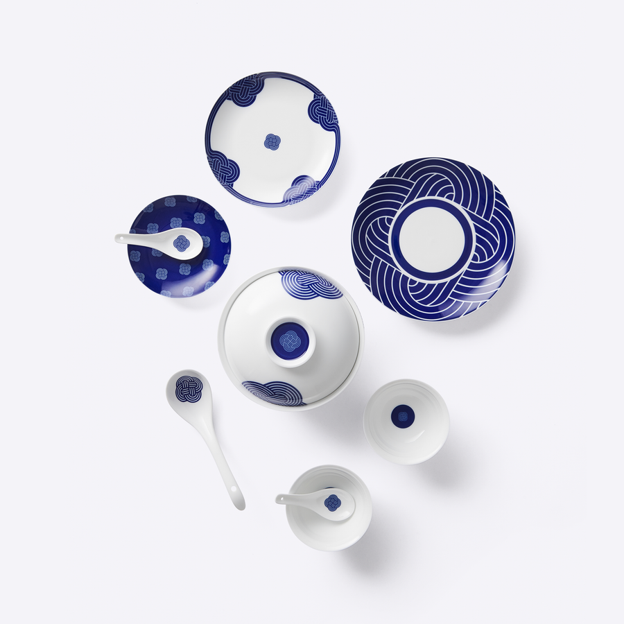 Chinese Knot Collection Porcelain Tableware Set 26 Pieces
