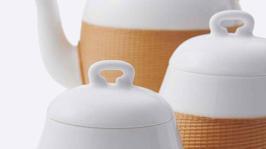桥系列竹丝扣瓷原竹色茶具套装