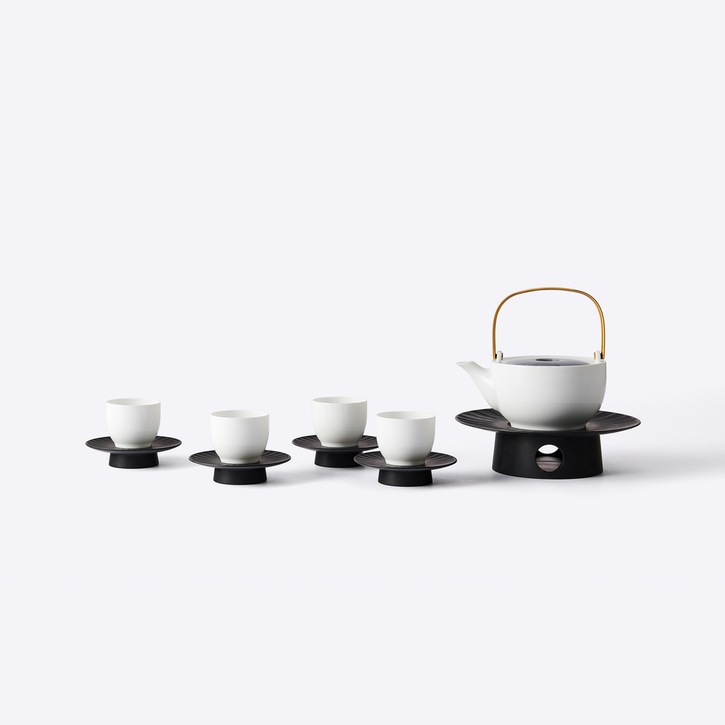 SHANGXIA 茶器セット 陶器 白 赤箱 SHANGXIA 茶器セット 陶器 白 赤箱
