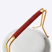 Manyi Collection Porcelain and Bamboo Weaving Tea Set, Red