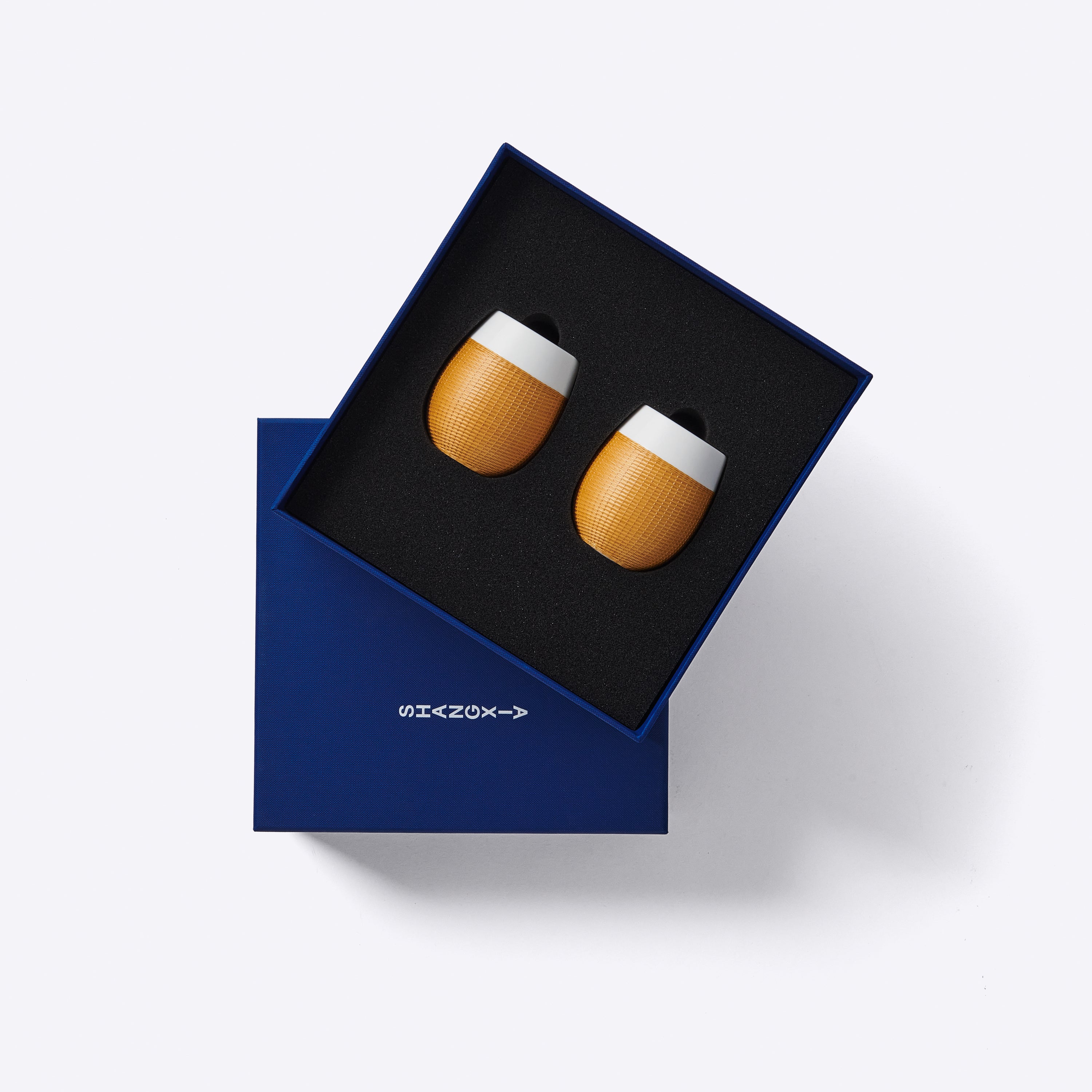 桥系列竹丝扣瓷对杯– SHANG XIA